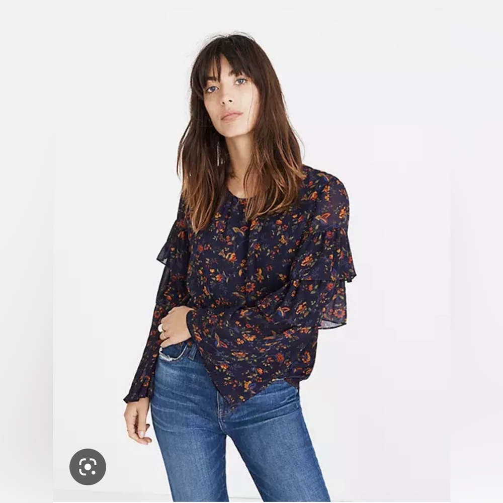 Madewell floral long sleeve